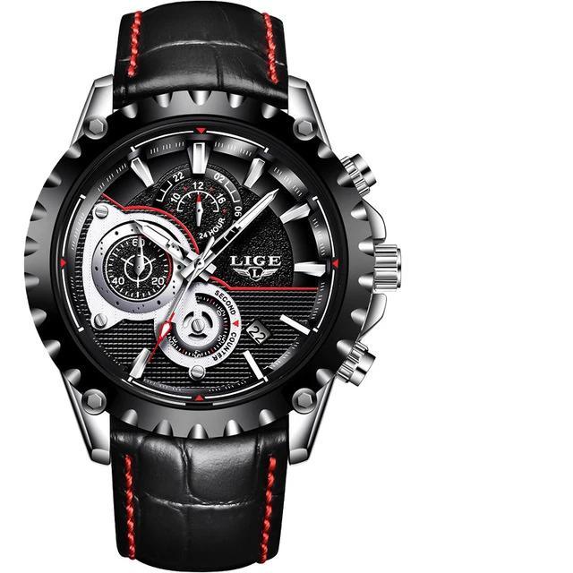 Business Elegant Men's Watch With Chronometers Day View Fluorescent Hands Excellent Look Unique Design Perfect Gift For Your Man