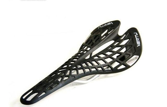 Mountain Super Light Plastic Bicycle Saddle Bike Saddle Seat PVC Cushion Hollow Seat Saddle Ultra Light Cycling Bicycle Seat Saddle Hollow Ergonomic Shock Absorption Water Resistant Protection