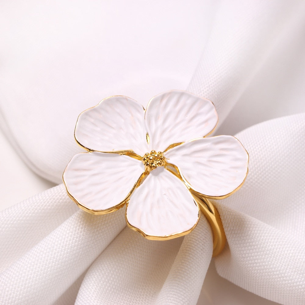 Petals Napkin Ring Holder Set
