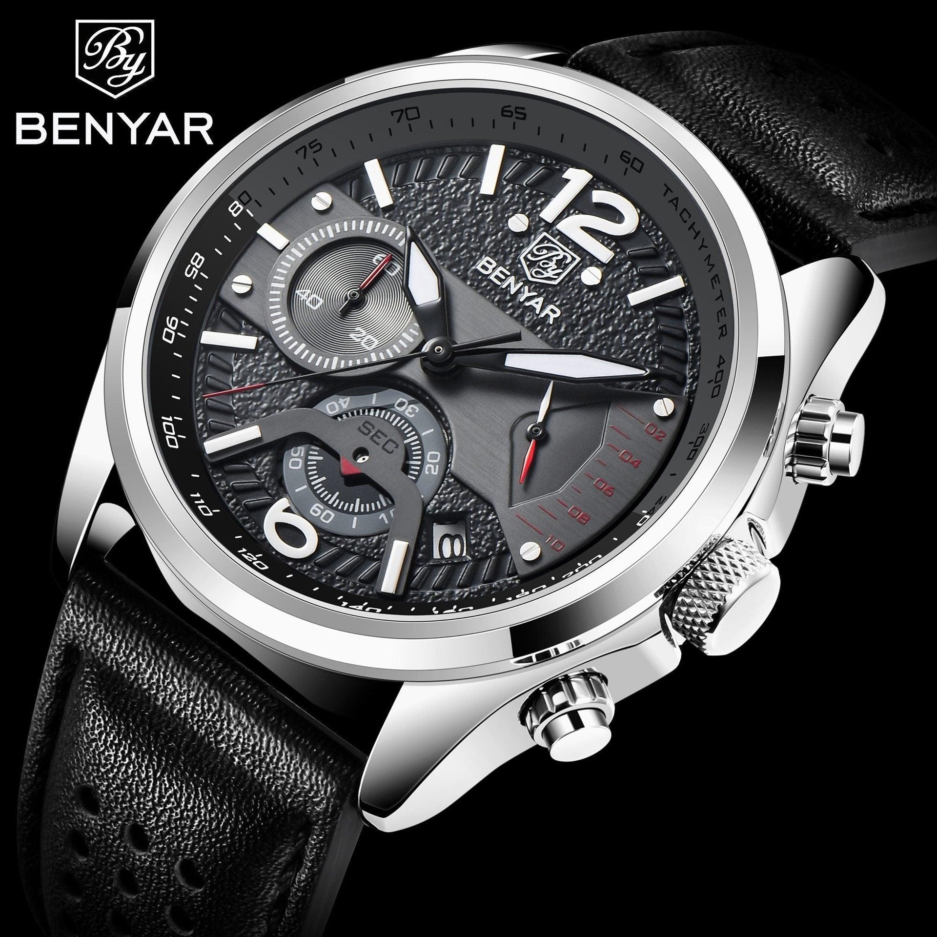 New Men Watch Top Sport Design Waterproof Men Quartz Military Wristwatch Leather Strap Analog Men Watch