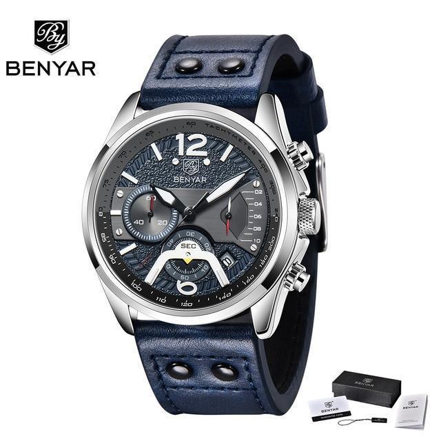 New Men Watch Top Sport Design Waterproof Men Quartz Military Wristwatch Leather Strap Analog Men Watch