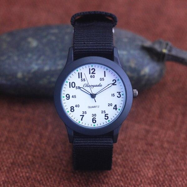 Students Learning Time Quartz Watches Girls Water Resistant Gifts Clock Kids Canvas Fashion Wristwatches Dark Watches For Men Waterproof Field Outdoor Sport Mens Wristwatch With Nylon Band