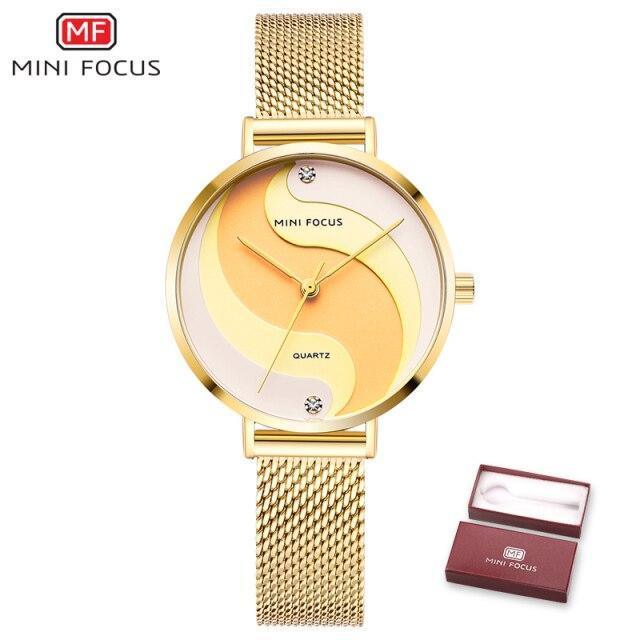 Ultra Thin Rose Gold Women Watches Fashion Analog Quartz Waterproof Wristwatches Elegant Round Design For Women
