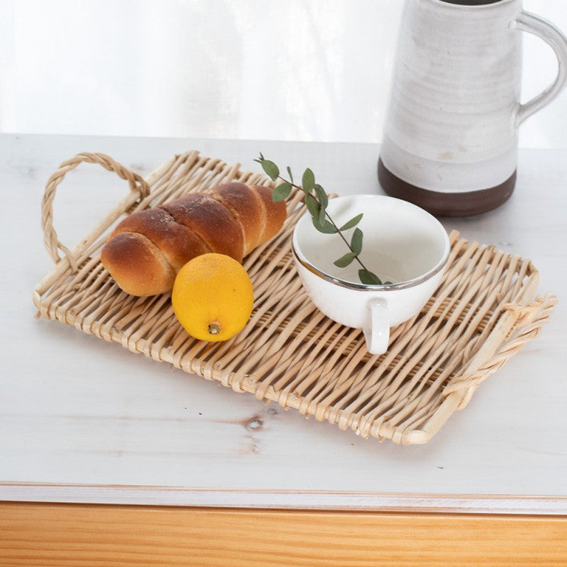 Slate Wicker Rattan Tray