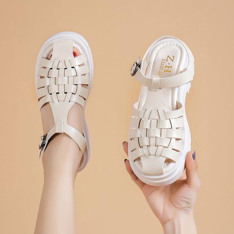 Platform Women's Sandals Summer Fashion Women Beach Classic Sandal Comfortable Beach Pool Platforms Sandals With Buckle Open Toe Ankle Strap Thick-Soled Casual Women's Shoes