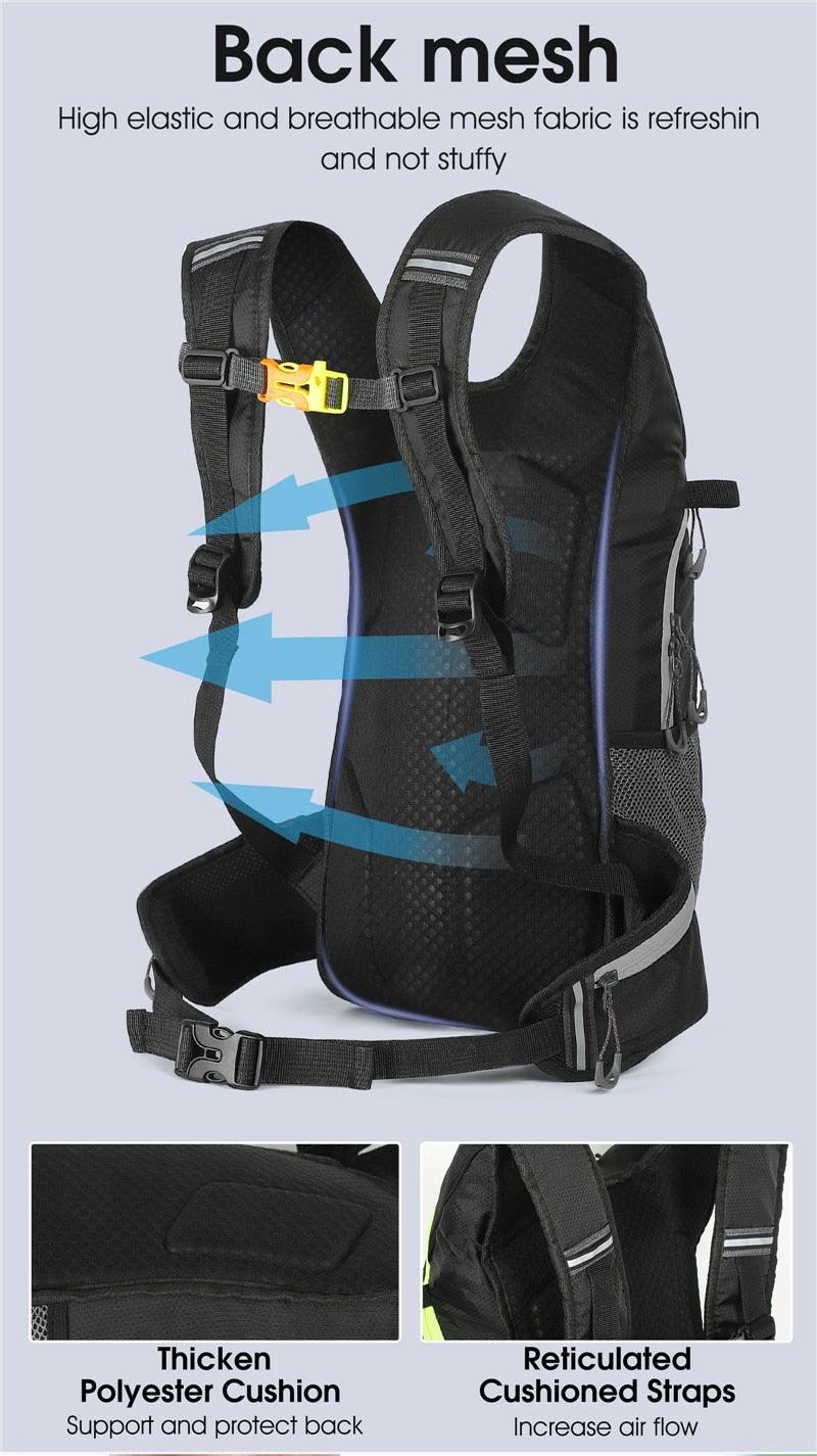 Bike Bags Portable Waterproof Backpack Cycling Water Bag Outdoor Sport Climbing Hiking Pouch Hydration Backpack Bike Backpack Mountain Biking Daypack Cycling Hiking Bicycle 10L