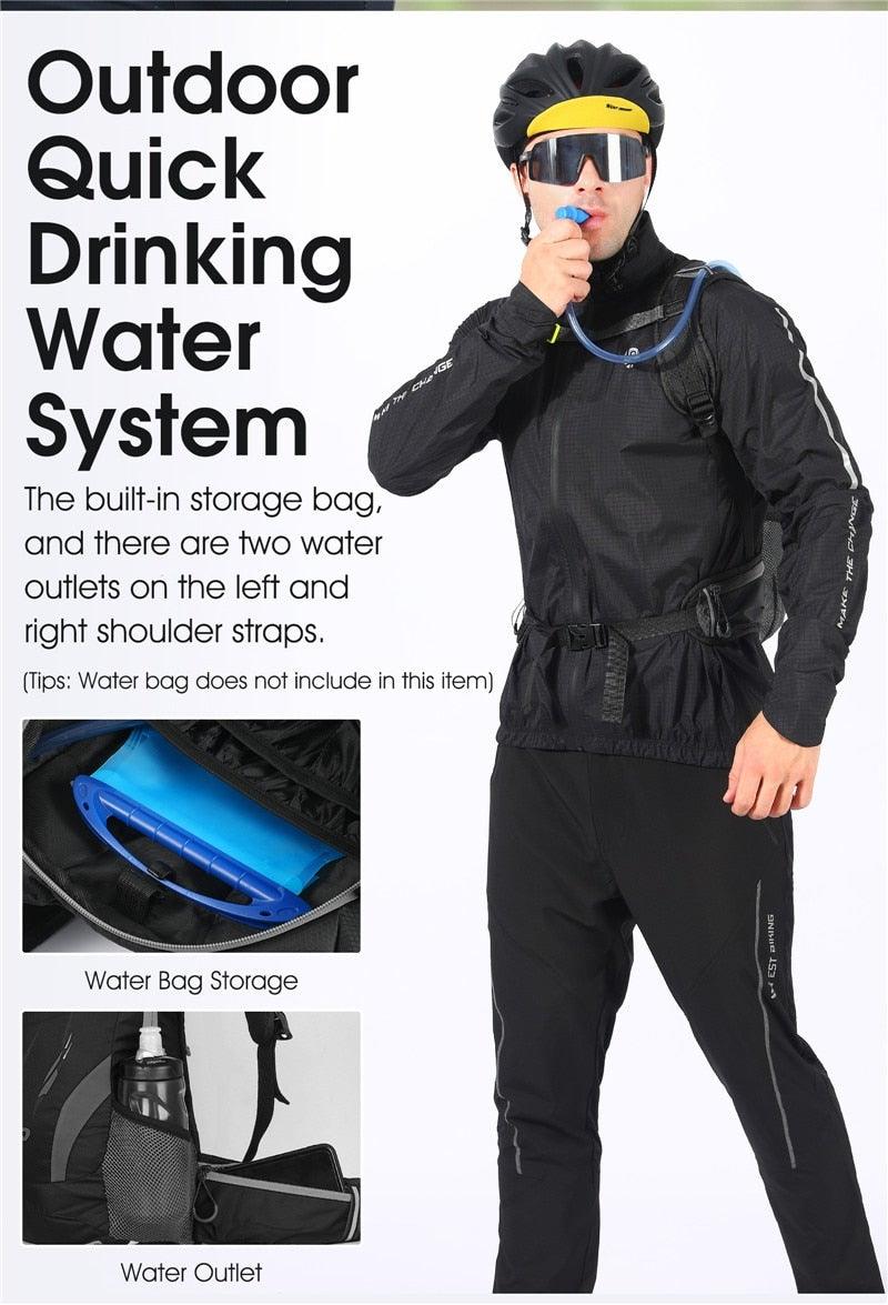 Bike Bags Portable Waterproof Backpack Cycling Water Bag Outdoor Sport Climbing Hiking Pouch Hydration Backpack Bike Backpack Mountain Biking Daypack Cycling Hiking Bicycle 10L