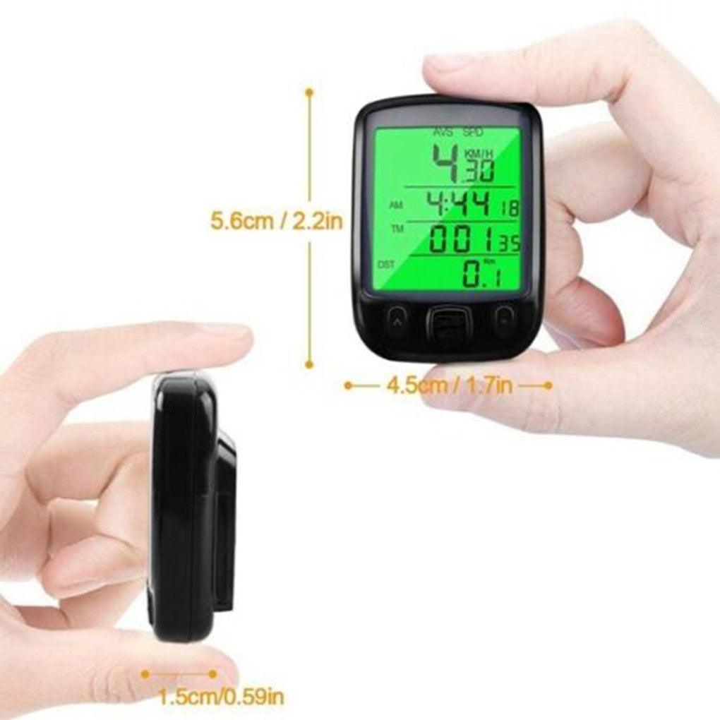 LCD Digital Bicycle Computer Waterproof Cycle Bike Stopwatch Wire Odometer Speedometer Automatic Wake-Up Cycling Computer LCD Backlight Displays Cycling Accessories Accurate Speed Tracking