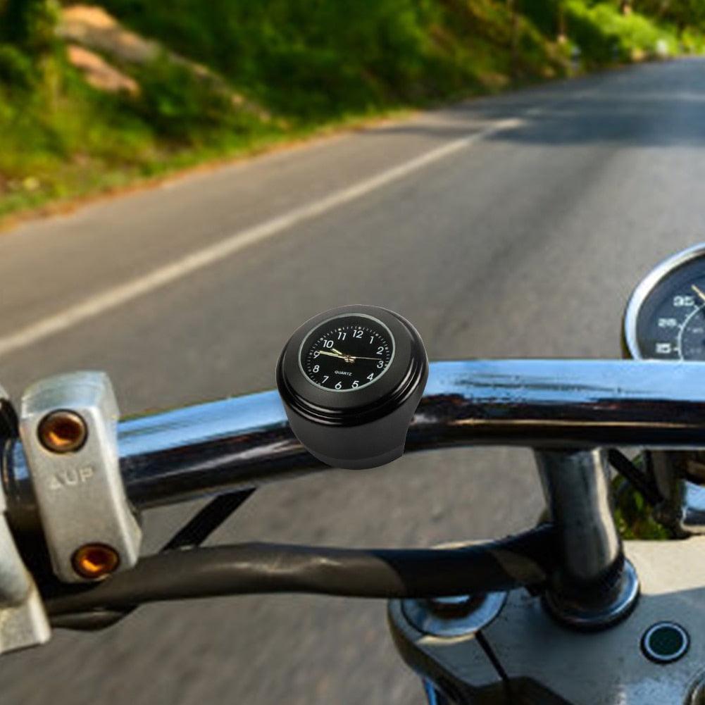 22-25mm Multi-functional Motorcycle Handlebar Mount Clock Universal Waterproof Motorcycle Handlebar Watch Durable Practical Classic Waterproof Luminous Quartz Watch