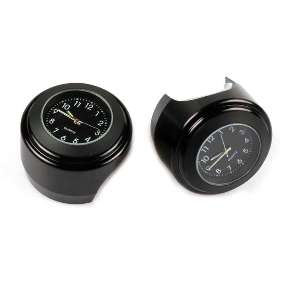 22-25mm Multi-functional Motorcycle Handlebar Mount Clock Universal Waterproof Motorcycle Handlebar Watch Durable Practical Classic Waterproof Luminous Quartz Watch