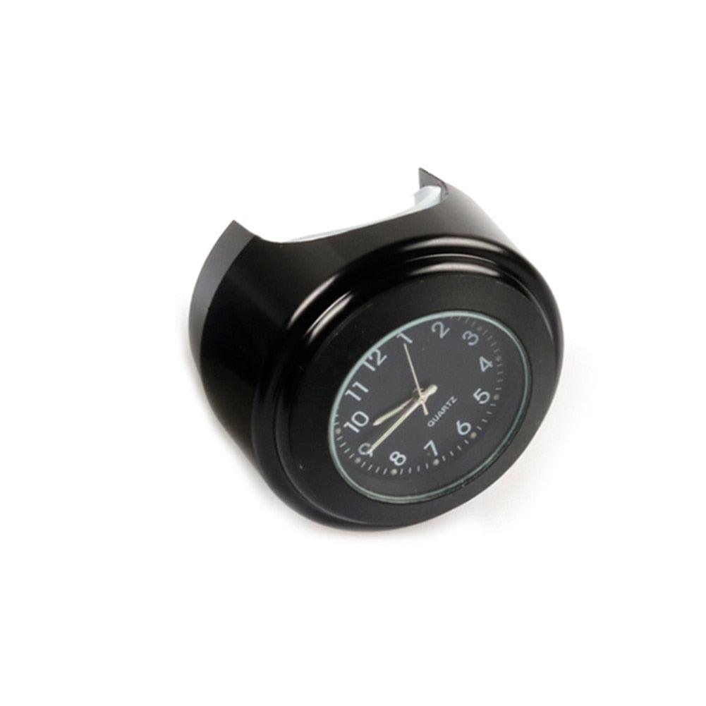 22-25mm Multi-functional Motorcycle Handlebar Mount Clock Universal Waterproof Motorcycle Handlebar Watch Durable Practical Classic Waterproof Luminous Quartz Watch