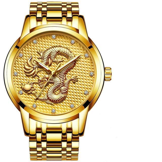 Men's Waterproof Watch With 3D Dragon Design Excellent Look Perfect Gift For Your Man