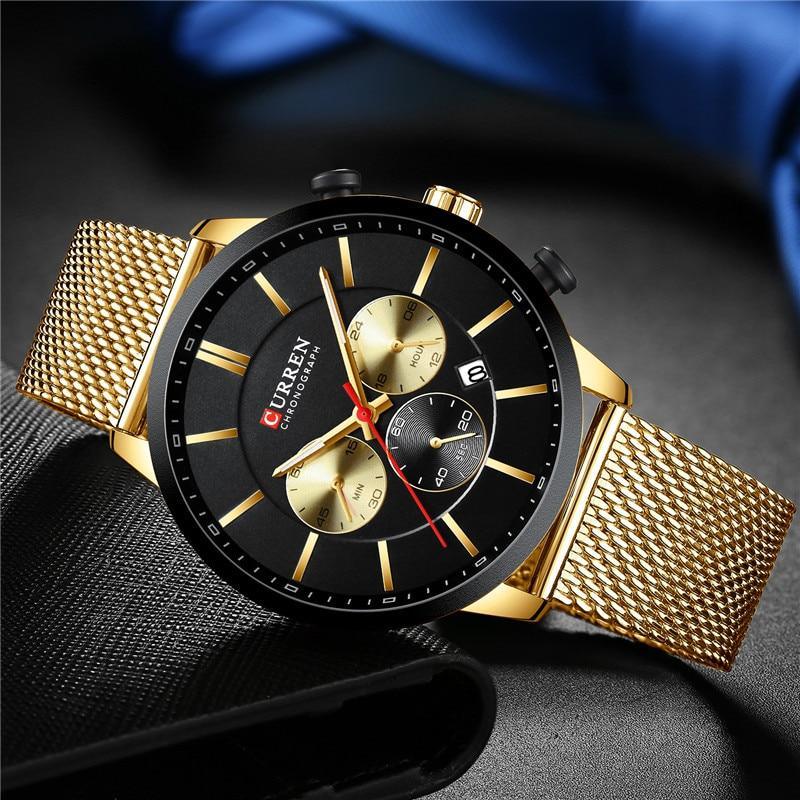 Unisex Elegant Stainless Steel Watch With Chronometer And Date Display Excellent Design Perfect Gift