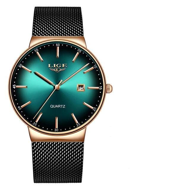 Men's Elegant Watch With Stainless Steel Straps And Special Date Display Excellent Look Unique Design Perfect Gift