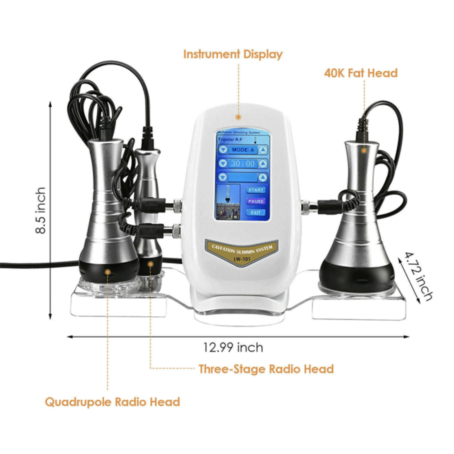 Professional Ultrasonic Cavitation RF Laser Lipo Machine - Fat Reduction & Weight Loss (SAK95112)