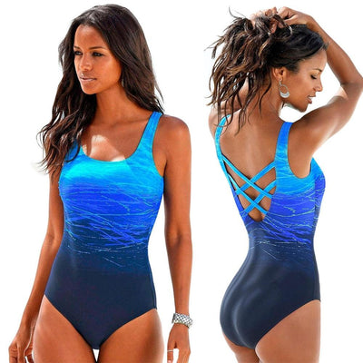 Push Up Swimwear Back One-piece Beach Bathing Suit Colorful Print One Piece Women Swimsuit Women's Plunge Bathing Suit Strappy Mesh One Piece Swimsuit Tummy Control Swimwear