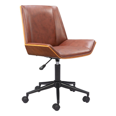 Maker Office Chair Brown by Zuo Modern