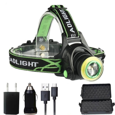 Rechargeable Adjustable 10000LM Led Headlamp Micro USB Charger Flashlight Head Lamp Portable Light Torch Flashlight For Night Work Camping Hiking Walking