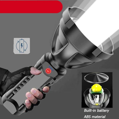 Rechargeable Adjustable USB LED Portable Rotary High Lumen Zoombale Super Strong Flashlight Ultra-bright For Long-range Outdoor Camping Fishing Hiking Riding Walking Jogging Flashlight
