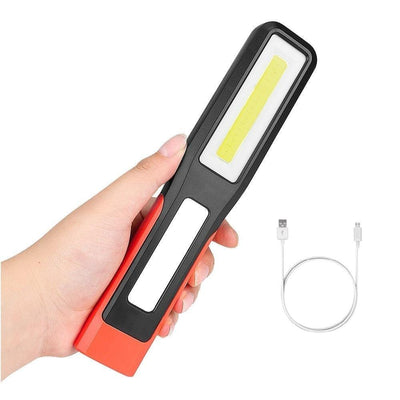 Rechargeable USB LED Work Lights Bright Flashlight and Work Light with Clip and Magnetic Base and Rotatable Clip Magnetic Flashlight For Working Inspection Camping Car Repair Maintenance