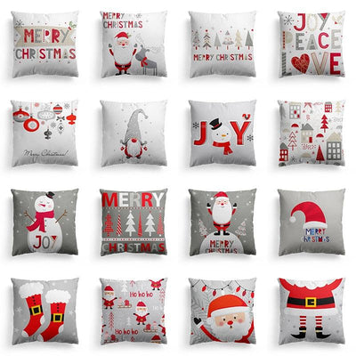 Refreshing Throw Pillows Covers Christmas Square Cushion Cover Vintage Santa Claus Christmas Snowman Red Cushion Pillow Covers Sofa Cushion For Home Decorative Pillow Case For Sofa Home Decor 45x45cm
