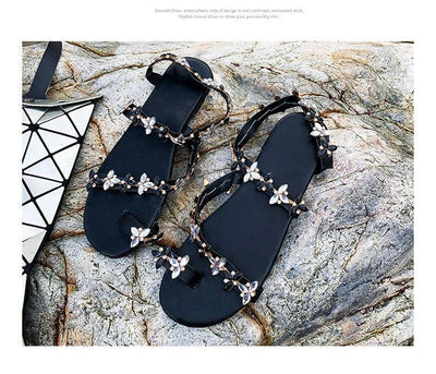 Rhinestones Sandals Summer Beach Slippers For Women Flip Flops Crystal Beach Sliders Slippers Casual Summer Dressy Rhinestone Glitter Open Toe Flat Sandals Travel Beach Bling Crystal Slip On Shiny Luxury Slippers