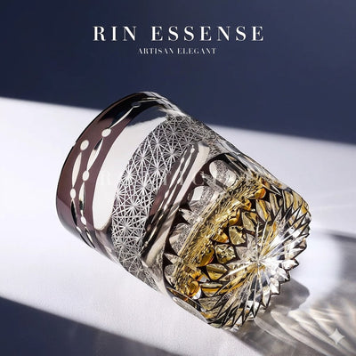RIN ESSENCE โ โKIKU RADIANCEโ Edo Kiriko Whiskey Glass