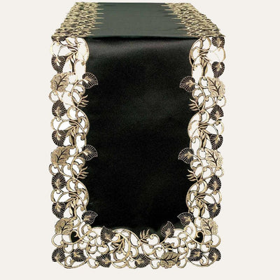 Black Gold Table Runner – Midnight Gold, 14x108 Inch