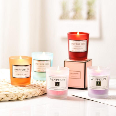 Romantic Handmade Scented Candle Candles for Home Scented Candle Fall Candles Wick Candle Soy Candles Essential Oil Candles Plant Essential Oil Small Jar Aromatherapy Candle Travel Candles Natural Soy Wax Home Decor
