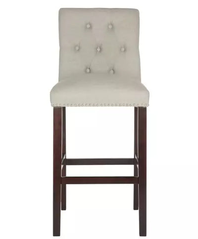 Safavieh 31.5 -Inch Norah Light Grey Barstool (Set of 2) ? Light Grey 19 x 20