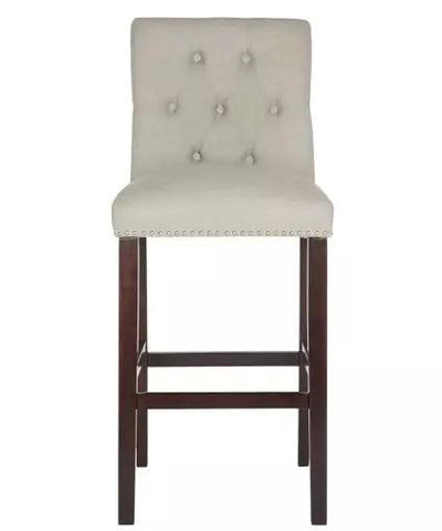 Safavieh 31.5 -Inch Norah Light Grey Barstool (Set of 2) ? Light Grey 19 x 20