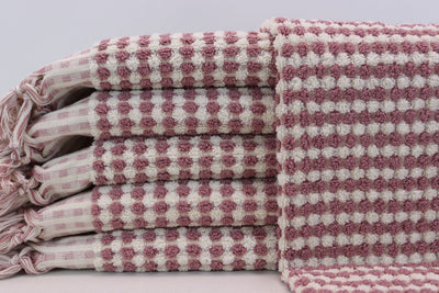 Bubble Salmon Terry Hand Towel