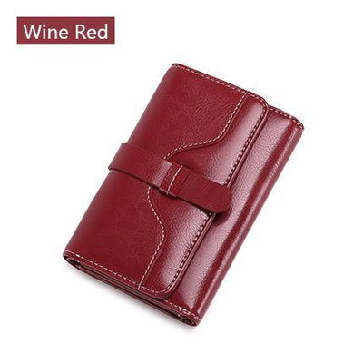 Sendefn Wallet-female Short Women's Hasp Women Purse Split Leather With Coin Pocket Mini