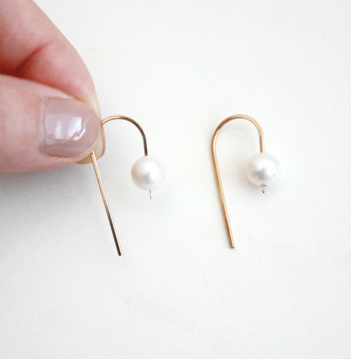 Short Arc Threader Earrings - Hooks and Luxe