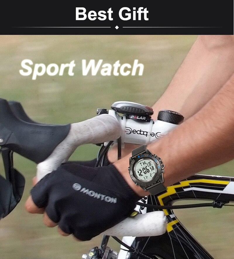 Silicone Led Watch Fashion High Quality Waterproof Luminous Children Watches Sport Digital Wristwatches Military Classic Stopwatch Large Dial Electronic LED Backlight Wristwatch 50M Waterproof Digital Watch For Mens