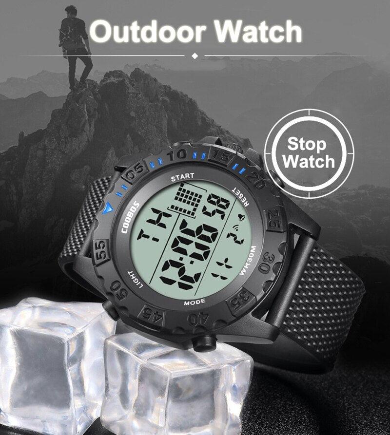 Silicone Led Watch Fashion High Quality Waterproof Luminous Children Watches Sport Digital Wristwatches Military Classic Stopwatch Large Dial Electronic LED Backlight Wristwatch 50M Waterproof Digital Watch For Mens