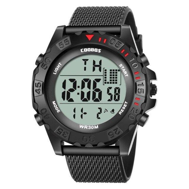 Silicone Led Watch Fashion High Quality Waterproof Luminous Children Watches Sport Digital Wristwatches Military Classic Stopwatch Large Dial Electronic LED Backlight Wristwatch 50M Waterproof Digital Watch For Mens