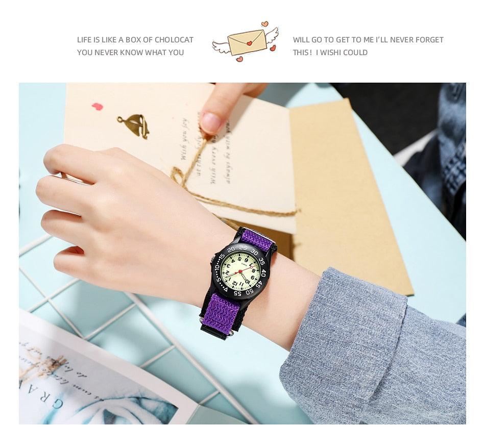 Simple Luminous Dial Nylon Straps Quartz Watches Military Green Dial Nylon Strap Quartz Wrist Watch Night Vision Luminous Wristwatch For Mens Womens