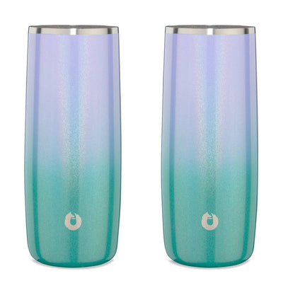 Stainless Steel Highball Cocktail Glass Set, Set of 2 - Mermaid