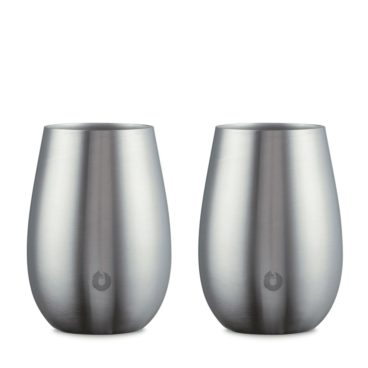 Stainless Steel Sauvignon Blanc Wine Glass, Set of 2 - Steel by Snowfox