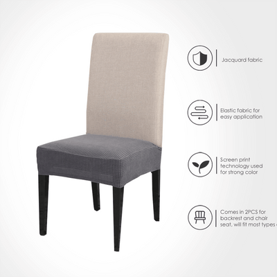 Solid Dining Chair Cover Elastic Half-wraped Seat Case for Kichen Wedding Banquet Hotel Chair Cushions Cover Removable Washable Dining Room Chair Slipcovers Dining Chair Covers Parsons Chair Slipcover Stretch Chair Covers for Dining Room