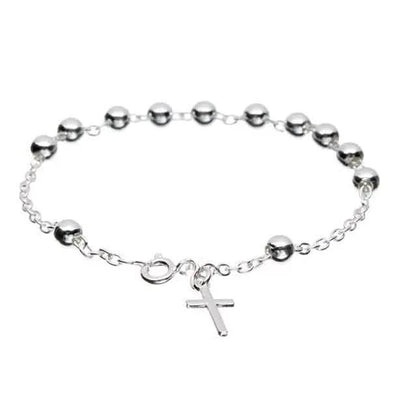 Sterling Silver Rosary Bracelet