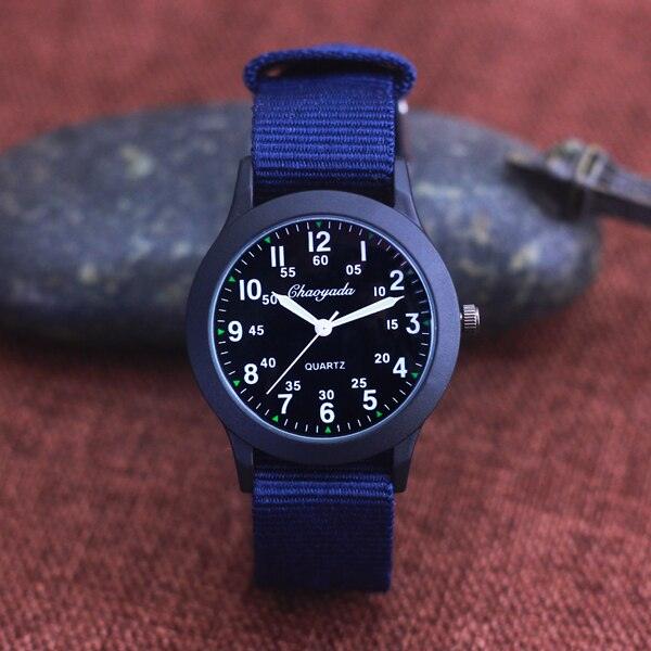 Students Learning Time Quartz Watches Girls Water Resistant Gifts Clock Kids Canvas Fashion Wristwatches Dark Watches For Men Waterproof Field Outdoor Sport Mens Wristwatch With Nylon Band