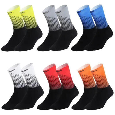 Stylish Fabric Cycling Socks Compression Anti Slip Breathable Sport Socks For Men And Women Functional Sports Athletics Breathable Socks