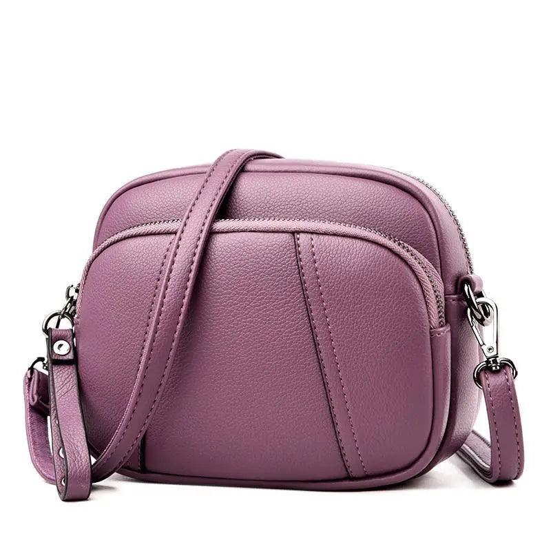 Stylish Soft Leather Women's Cross-body Bags Shoulder Bag Small Casual with Detachable Adjustable Strap Large Capacity