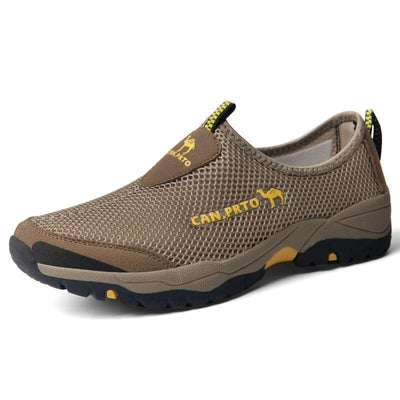 Summer Mesh Beach Men Shoes Lightweight Breathable Walking Footwear New Slip-On Comfortable Outdoor Walking Footwear Non-Slip Running Climbing Shoes Sneakers Lightweight Breathable Walking Shoes