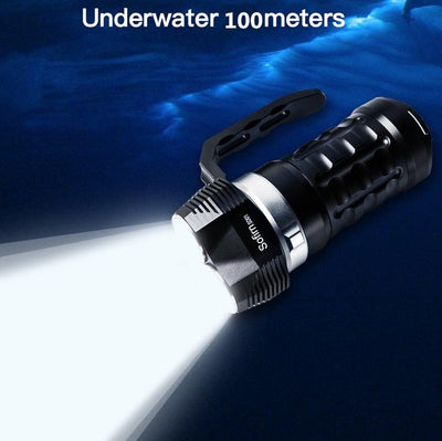 Super Bright High Lumen Underwater and Powerful Waterproof LED Torchlight with Magnetic Control Switch Diving Light Dive Flashlight For Camping Hiking Running Jogging Diving Household Use