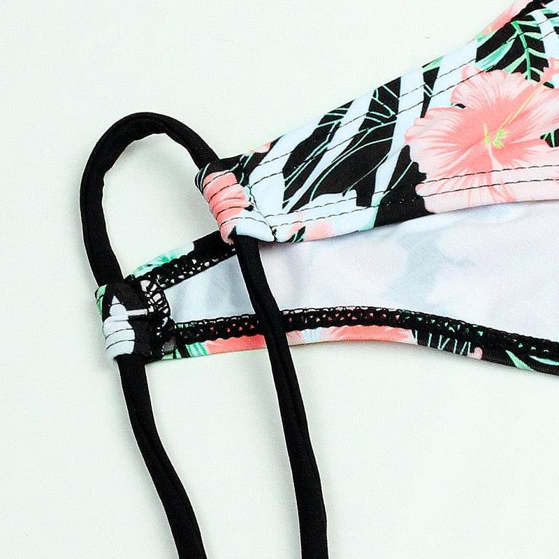 Swimwear Woman Swimsuit Bikini New Push Up Bikini Set Bathing Suit Women's Bikini Swimsuits Floral Printed Bathing Suits For Women 2 Piece Bikini Women Floral Print Beachwear Two Piece Suit