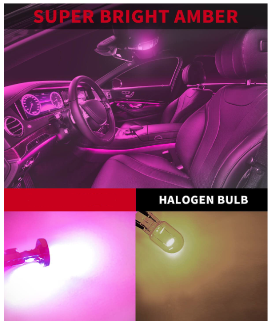 194 168 2825 W5W LED Bulb White Canbus Error Free, T10 LED Bulbs 400LM 6000K Super Bright for Dome Map License Plate Trunk Cargo Lights (2-Pack)