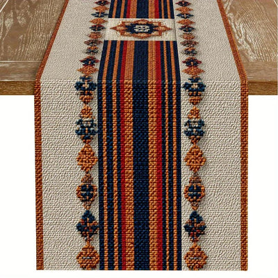 Table Runner - Geometric Polyester Striped
